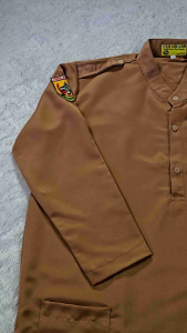 BAJU SEKOLAH PADANG COKLAT SMP/SMA MTS/MA KANTONG BAWAH