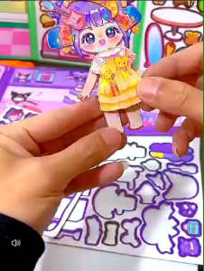 Ready stock/Magnetic dress up doll princess/Kuromi dress up magnet girl toys/磁吸换装娃娃公主