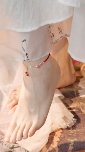 (Bebas beli 2 dapat bonus) G16 COD Gelang kaki koi lucky jade tali merah model baru ready STOCK titanium