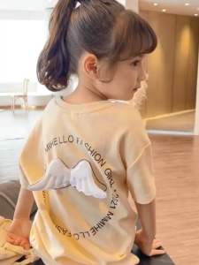 Age 1-6Yrs Girl Short Sleeved Angle Wing Dress