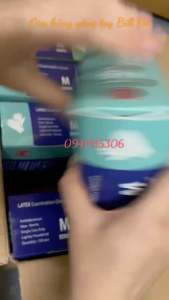 Thùng 10 Hộp Găng Tay Latex Có Bột Duy Hàng Hộp 100 Cái.10 Hộp - Dài 24 Cm Size XS/S/M/L Chất Liệu Cao Su Dẻo Dai Co Dãn Tốt