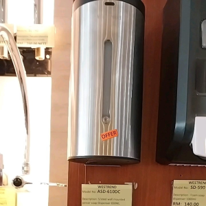 Westrend Asd610dc wall mounted sensor soap dispenser liquid type stainless steel 750ml 9v battery operated