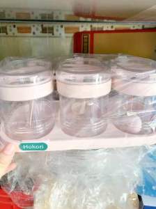 Hủ đựng gia vị có nắp kèm muỗng Bộ lọ hủ đựng gia vị Hokori cao cấp Hũ đựng gia vị tiện lợi - gia dụng Nari