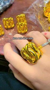 Cincin Adira Dewasa Emas korea cop 916 persis ori