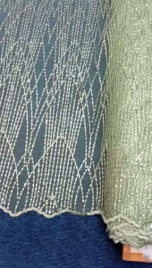 Bahan Kain Tile Payet Spinggel Motif Rocket