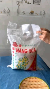 Gạo Nàng Hoa 5kg - Hạt Gạo Trong Dài Cơm Dẻo Thơm - Phù Hợp Gia Đình Thích Cơm Dẻo Cơm Văn Phong