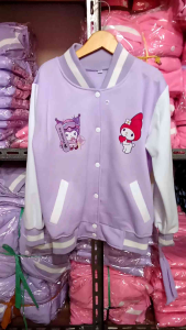 Jaket Varcity Anak Terbaru NEW KUROMI MELODY Dari Usia 2-3-4-5-6-7-8-9-10-11-12-13 Tahun/Jaket Varcity Anak Perempuan Yang Terbaru Kekinian Trendy Bergaya Di SANRIO KUROMI MELODY