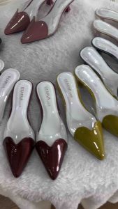 Sendal heels wanita Dearva Lusica S11 heels 3 cm bahan glossy import premium