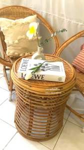 ชุดโต๊ะเก้าอี้หวายแท้ (เก้าอี้1ตัว+โต๊ะ1ตัว)