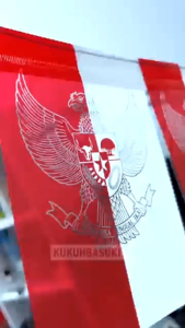 BENDERA PLASTIK MERAH PUTIH Premium hiasan dekorasi perayaan 17 agustusan logo garuda polos