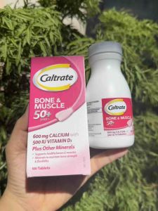Viên uống bổ sung Canxi&D3 Caltrate Bone & Muscle 50+ lọ 100V chính hãng