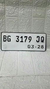 Plat nomor motor font baru