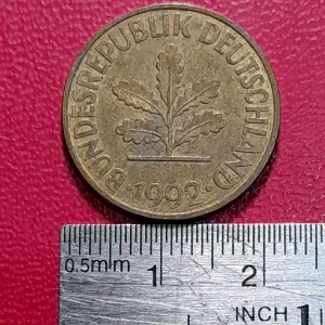 Koin Jerman Kuno Koleksi klasik 10 Pfennig Tahun 1992 BEKAS