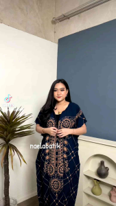Daster Lowo Terbaru Resleting Depan Busui Friendly Ld 120 cm Jumbo Motif Matahari