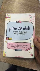 Plan & Chill: Stress-Relieving Daily Planner - Includes Word Search Puzzles Coloring Pages and More!