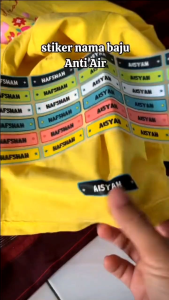 Sablon Stiker Setrika Label Nama/Custom Label Nama Untuk Anak-anak Dan Dewasa Bahan Dtf Isi 30 Pcs Waterproof