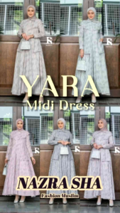 Yara Midi Dress By Rafika: Baju Muslim Wanita Nyaman