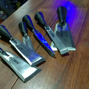 Cod pahat kayu tatah bobok bahan baja per 1set (3pcs) perkakas kerja tukang kayu