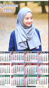 KALENDER 2026 CUSTOM FOTO FREE DESAIN (beli banyak bisa nego)