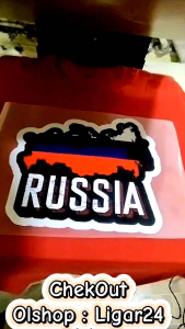 Baju Kaos Russia Tulisan Map Flag Souvenir kaos oleh oleh Rusia 30s/Ligar24