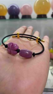 Vòng tay lu thống tài lộc đầu xuôi đuôi lọt mic mật 4 lá may mắn đá ruby thiên nhiên bao kiểm định đá quý