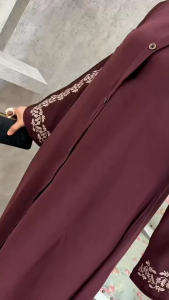 gamis abaya ismah bordir premium by Yogi collection