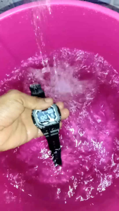 Promo Cod Jam Tangan Lasika F109 Persegi Kotak Digital Tali Karet Import