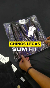 Celana Chinos LEGAS(STRETCH) Slim Fit Hitam Size 29-38 Panjang Pria Dewasa