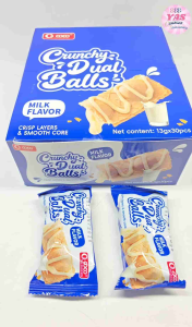 30pcs CRUNCHY DUAL BALLS MILK FLAVOR/loot bag fillers/paninda/giveaways/party favors.