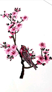 Bordir Burung Sakura & Bordir Bird Sakura