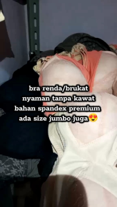 Bra Wanita | Bh Wanita | Bra Brokat 3 PCS | Bra Busa Tipis Tanpa Kawat