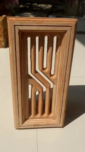 Loster Box Kayu Jati 10 x 25 cm Ventilasi Udara Kembang Minimalis