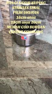 PANCI SAYUR PANCI KUAH STAINLES 16cm DENGAN TUTUP STAINLES MURAH COD