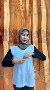 Kaos Haji/Umroh Wanita Model Tank Top Atasan Rompi Saku Depan Bahan Katun Nyaman