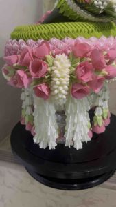 ชุดพานขันหมาก ขนาด 8 นิ้ว จำนวน 6พาน สวยหวานมาก เลือกสีได้ ...