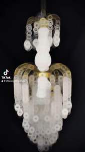 LAMPU HIAS CRYSTAL GRAND TULIP 4 CABANG 3 LAYER