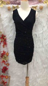 Váy Đầm Body Cổ V Đắp 2 hand- Size S (Đ210)