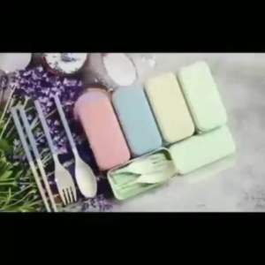 GO GREEN BOX PORTABLE SET 4IN1 BOX SENDOK GARPU SUMPIT JERAMI GANDUM | SENDOK LIPAT | SET PERALATAN MAKAN LIPAT PRAKTIS | GBP-8837