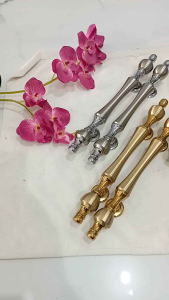 Handle Pintu Rumah Kuningan Besar Motif Dahlia Pegangan Pintu Kuningan