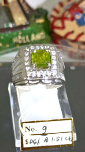 Idocrase Brazil Certificate DGL dengan ukuran jari 8.0/18.0 Harga Rp. 850.000