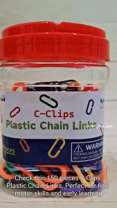 150pcs C-Clip Plastic Linking Chain Learning Kit 6 Colours Fine Motor Skills Educational Toys Kids Early Learning Toy