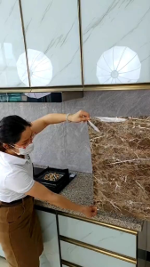 wallpaper dinding motif marmer stiker motif marmer glosy L120 stiker meja pintu lemari kitchenset