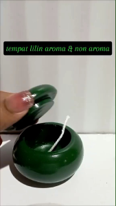 BAHAN LILIN / tempat lilin / CONTAINER CANDLE AESTHETIC MERAHHIJAU