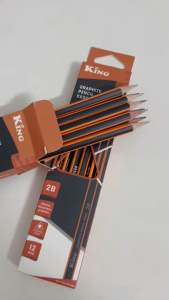 Hộp 12 Cây Bút Chì Gỗ 2B King K6688 Chất Lượng Cao Dễ Chuốt Gọt