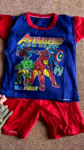 Setelan Anak Laki-Laki Motif Avengers 1-3 Tahun