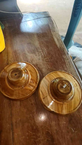 ขาตั้งบาตรไม้สักแบบถอดประกอบได้2ชิ้น