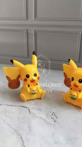 PIKACHU BESAR 11CM X 6CM MINIATUR KUE TART BAHAN PLASTIK RINGAN HIASAN ULANG TAHUN BIRTHDAY CAKE DECORATION DEKORASI DIY POKEMON GO PIKACHU KUNING BAKERY