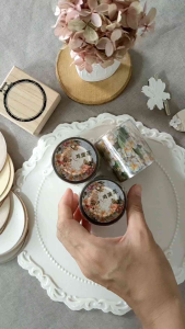 Fairy Lights Journal - READY STOCK/ art journaling/ scrapbook deco/ Egg Flower PET tape