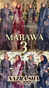 ELDEENA MARAWA 3: Baju Dress Gamis Syari Luxury Wanita Muslimah