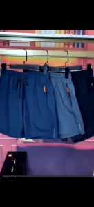 Mens Ice Silk Comfortable Short Pants Elastic Cool and Comfortable Shorts with Drawstring and Pockets